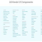 Liste des composants de la bibliothèque Javascript KendoUI